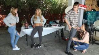 BrazzersExxtra – Hard at the Yard Sale/ Sofi Ryan & Kayla Kayden